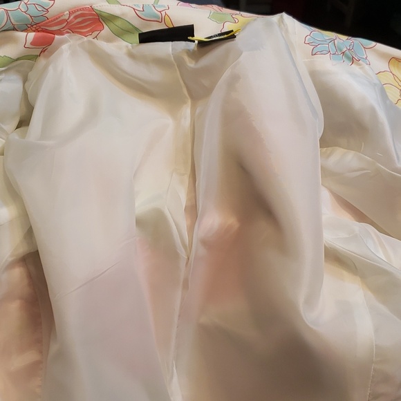 Willi Smith Floral Trench Coat, 100% Cotton, Women's Medium, Long Coat - Picture 6 of 7